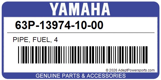 Yamaha 63P-13974-10-00 Pipe, Fuel, 4