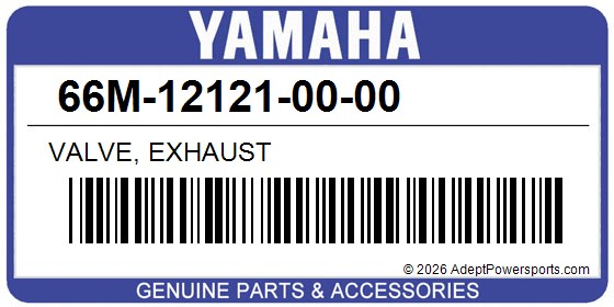 Yamaha 66M-12121-00-00 Valve, Exhaust