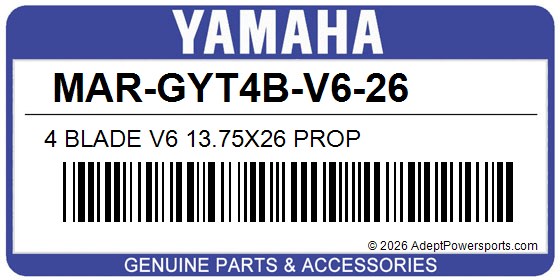 Yamaha MAR-GYT4B-V6-26 4 Blade V6 13.75X26 Prop