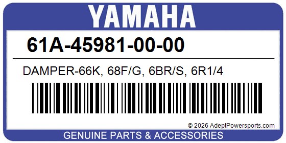 Yamaha 61A-45981-00-00 Damper-66K, 68F/G, 6Br/S, 6R1/4