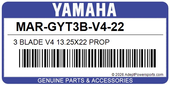 Yamaha MAR-GYT3B-V4-22 3 Blade V4 13.25X22 Prop