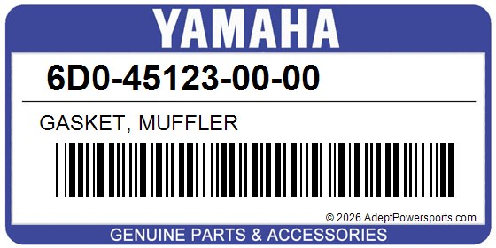 Yamaha 6D0-45123-00-00 Gasket, Muffler