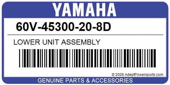 Yamaha 60V-45300-20-8D Lower Unit Assembly
