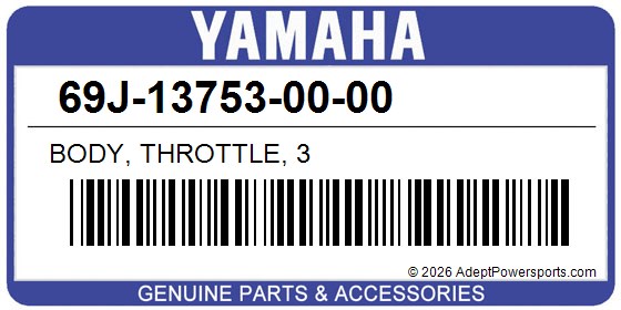 Yamaha 69J-13753-00-00 Body, Throttle, 3