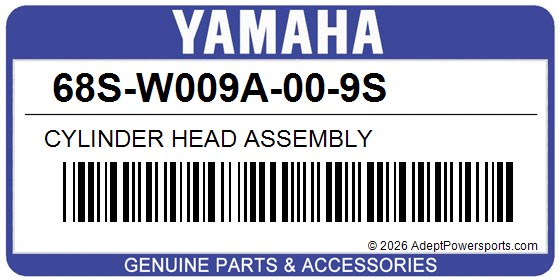 Yamaha 68S-W009A-00-9S Cylinder Head Assembly