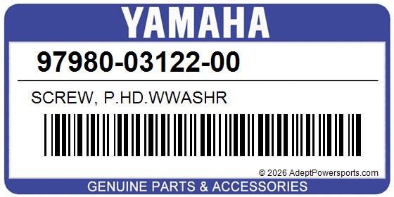 Yamaha 97980-03122-00 Screw, P.Hd.Wwashr
