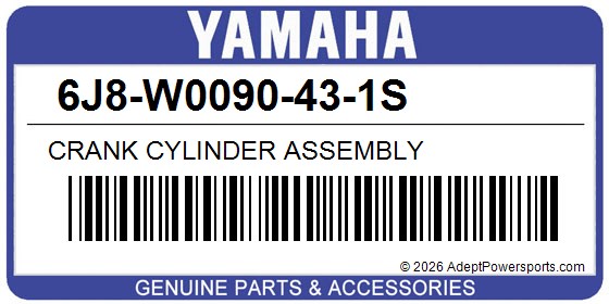 Yamaha 6J8-W0090-43-1S Crank Cylinder Assembly
