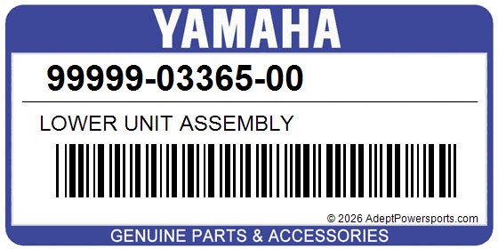 Yamaha 99999-03365-00 Lower Unit Assembly