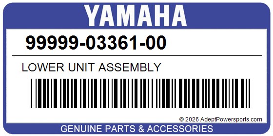 Yamaha 99999-03361-00 Lower Unit Assembly