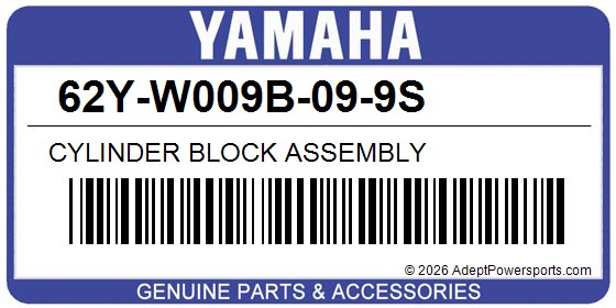 Yamaha 62Y-W009B-09-9S Cylinder Block Assembly