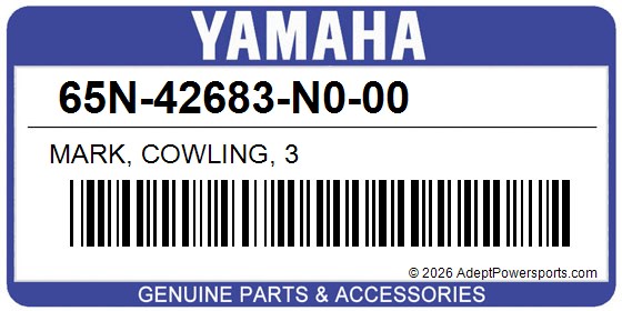 Yamaha 65N-42683-N0-00 Mark, Cowling, 3