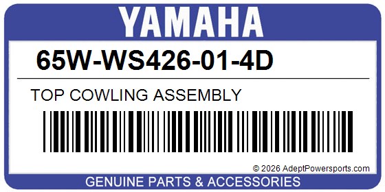 Yamaha 65W-WS426-01-4D Top Cowling Assembly