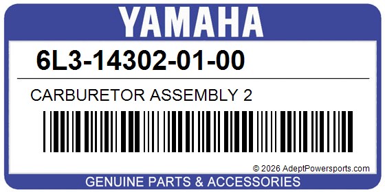 Yamaha 6L3-14302-01-00 Carburetor Assembly 2