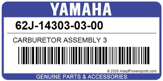 Yamaha 62J-14303-03-00 Carburetor Assembly 3