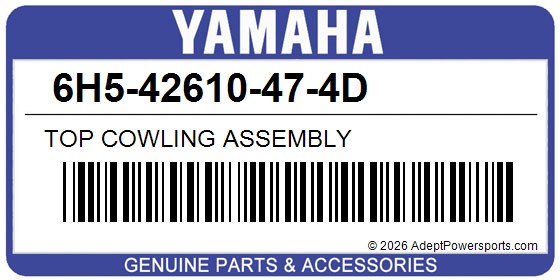 Yamaha 6H5-42610-47-4D Top Cowling Assembly