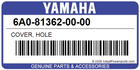 Yamaha 6A0-81362-00-00 Cover, Hole