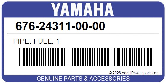 Yamaha 676-24311-00-00 Pipe, Fuel, 1