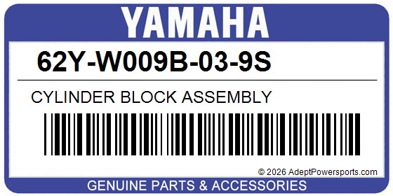 Yamaha 62Y-W009B-03-9S Cylinder Block Assembly