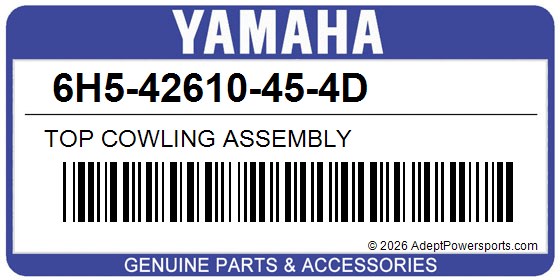 Yamaha 6H5-42610-45-4D Top Cowling Assembly