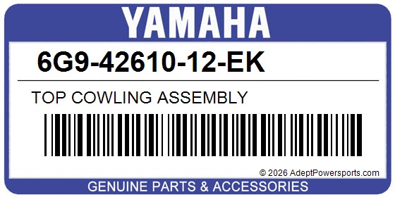 Yamaha 6G9-42610-12-EK Top Cowling Assembly