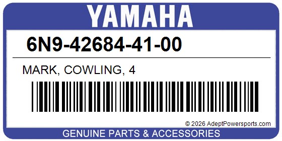 Yamaha 6N9-42684-41-00 Mark, Cowling, 4