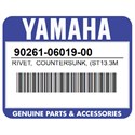 Yamaha 90261-06019-00 Rivet, Countersunk, (St13.3Mm)
