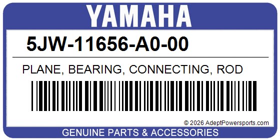 Yamaha 5JW-11656-A0-00 Plane, Bearing, Connecting, Rod