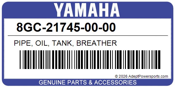 Yamaha 8GC-21745-00-00 Pipe, Oil, Tank, Breather