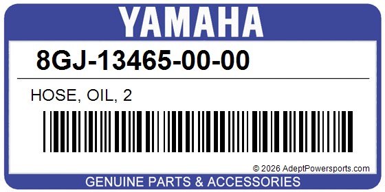 Yamaha 8GJ-13465-00-00 Hose, Oil, 2
