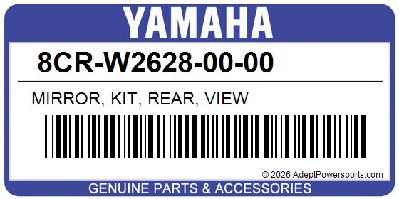 Yamaha 8CR-W2628-00-00 Mirror, Kit, Rear, View