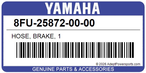 Yamaha 8FU-25872-00-00 Hose, Brake, 1