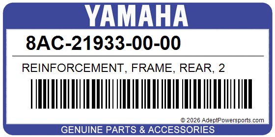 Yamaha 8AC-21933-00-00 Reinforcement, Frame, Rear, 2