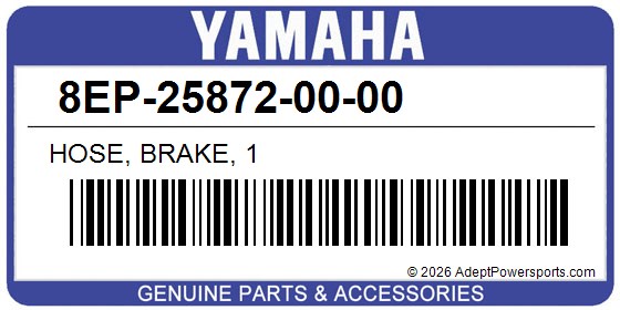 Yamaha 8EP-25872-00-00 Hose, Brake, 1