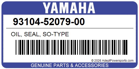 Yamaha 93104-52079-00 Oil, Seal, So-Type