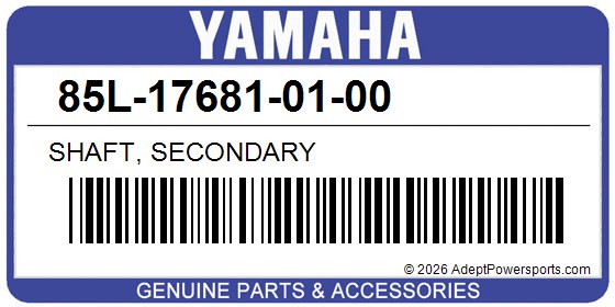 Yamaha 85L-17681-01-00 Shaft, Secondary