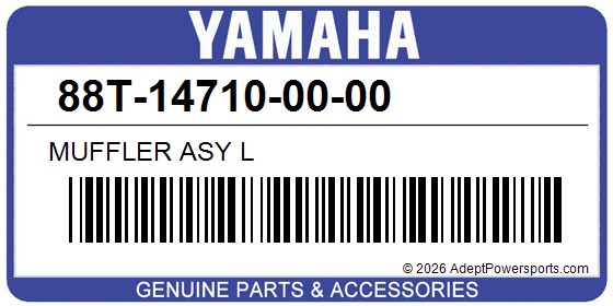 Yamaha 88T-14710-00-00 Muffler Asy L
