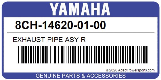 Yamaha 8CH-14620-01-00 Exhaust Pipe Asy R
