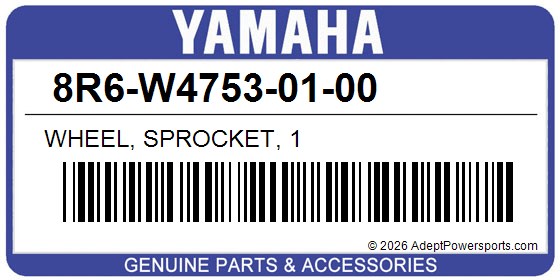 Yamaha 8R6-W4753-01-00 Wheel, Sprocket, 1