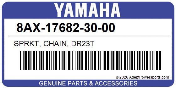 Yamaha 8AX-17682-30-00 Sprkt, Chain, Dr23t
