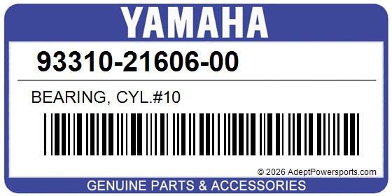 Yamaha 93310-21606-00 Bearing, Cyl.#10
