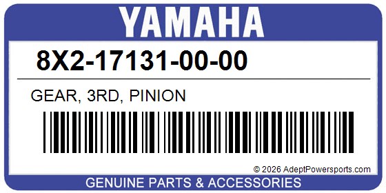 Yamaha 8X2-17131-00-00 Gear, 3Rd, Pinion