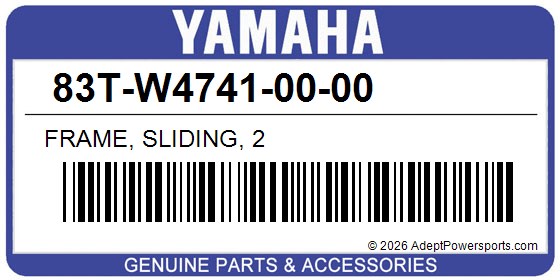 Yamaha 83T-W4741-00-00 Frame, Sliding, 2