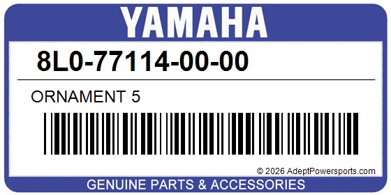 Yamaha 8L0-77114-00-00 Ornament 5
