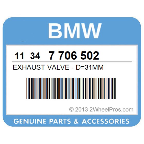 BMW 11347706502 Exhaust Valve - D=31Mm