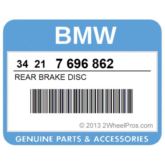 BMW 34217696862 Rear Brake Disc