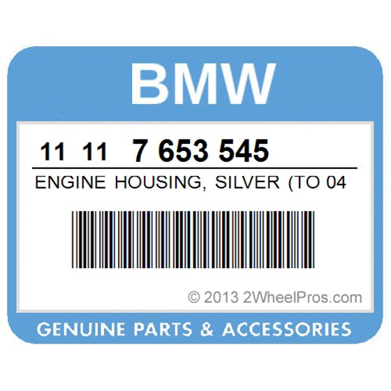 BMW 11117653545 Engine Housing, Silver (To 04/05)
