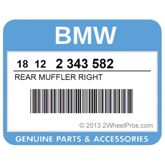 BMW 18122343582 Rear Muffler Right