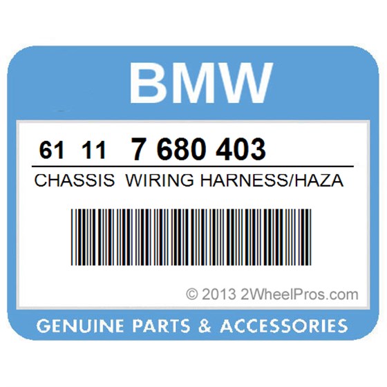 BMW 61117680403 Chassis Wiring Harness/Hazard Warning