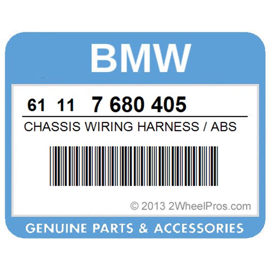 BMW 61117680405 Chassis Wiring Harness / Abs