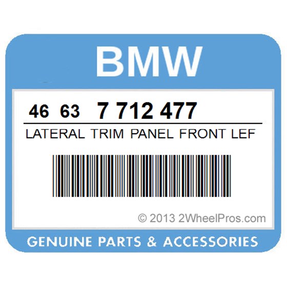 BMW 46637712477 Lateral Trim Panel Front Left